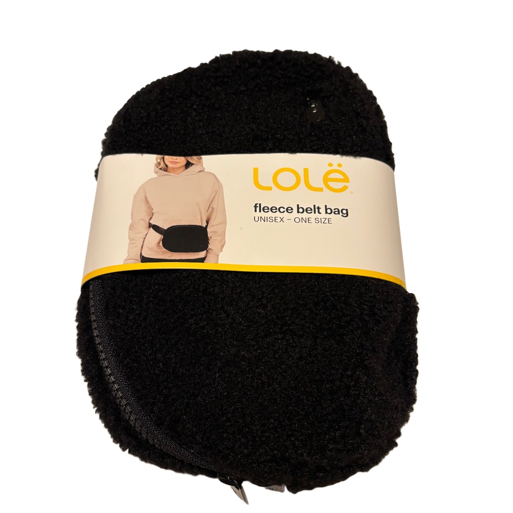 Lole Fleece Belt Bag In Black Nip
